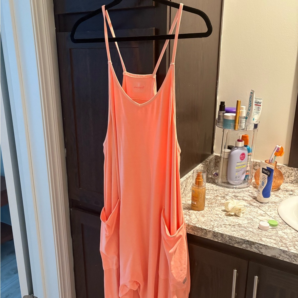 Free People Coral hot shot onesie